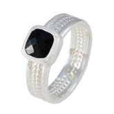 Patricia Rope-Wire Black Solitaire Band